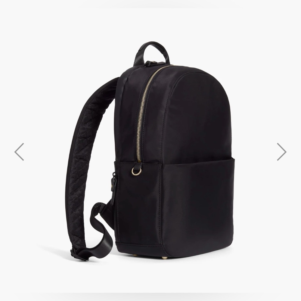 Lo & Sons Midnight Black Backpack with Gold Accents